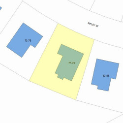79 Ripley St, Newton MA 02459-2210 plot plan