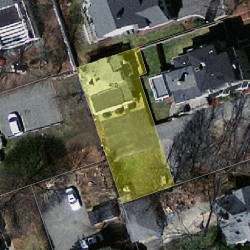 407 Cherry St, Newton MA  02465-1831 aerial view