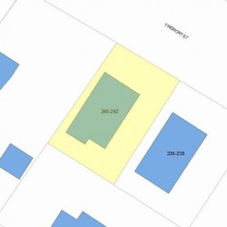 240 Tremont St, Newton MA 02458-2114 plot plan