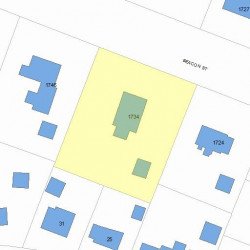 1734 Beacon St, Newton MA 02468-1405 plot plan