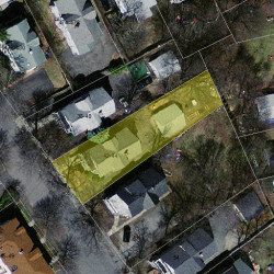 44 Eddy St, Newton MA  02465-2134 aerial view