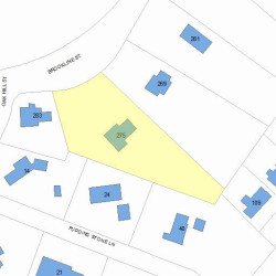 275 Brookline St, Newton MA  02459-3139 plot plan