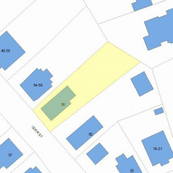 58 Cook St, Newton MA  02458-1336 plot plan