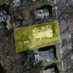 43 Gay St, Newton MA 02460-2248 aerial view