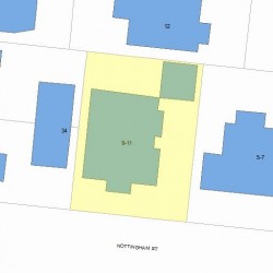 11 Nottingham St, Newton MA 02459-1614 plot plan