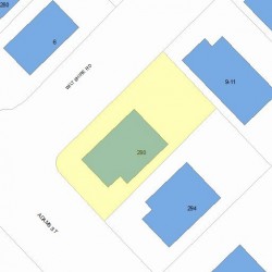 290 Adams St, Newton MA  02458-1455 plot plan