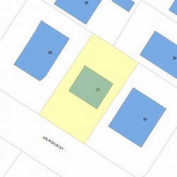 25 Arlington St, Newton MA  02458-2453 plot plan