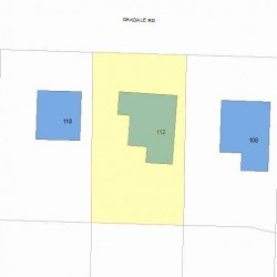 112 Oakdale Rd, Newton MA 02461-1813 plot plan