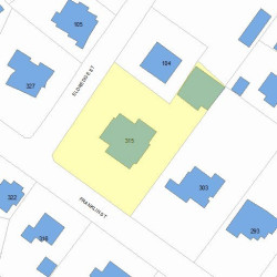 315 Franklin St, Newton MA 02458-2302 plot plan