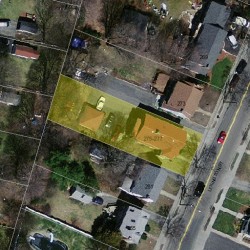 277 Lexington St, Newton MA  02466-1211 aerial view