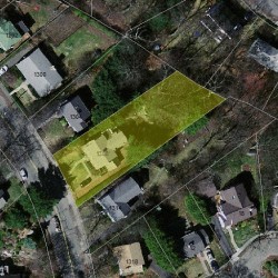 1308 Walnut St, Newton MA  02461-1844 aerial view