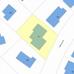 96 Rosalie Rd, Newton MA 02459-3153 plot plan