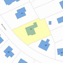 199 Bellevue St, Newton MA 02458-1812 plot plan