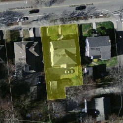524 Commonwealth Ave, Newton MA 02459-1634 aerial view