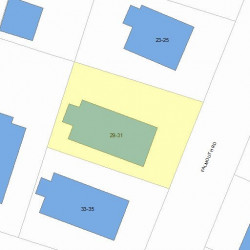 31 Falmouth Rd, Newton MA  02465-1124 plot plan