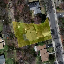 11 Beethoven Ave, Newton MA 02468-1732 aerial view