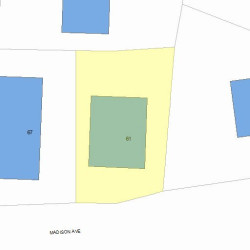 61 Madison Ave, Newton MA 02460-1904 plot plan