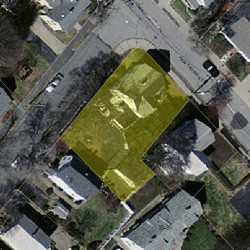 97 Hawthorn St, Newton MA 02458-1237 aerial view