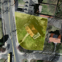 1087 Commonwealth Ave, Newton MA  02459-1447 aerial view