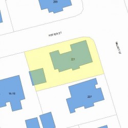 221 Walnut St, Newton MA  02460-1609 plot plan