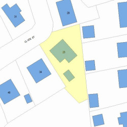 28 Clyde St, Newton MA 02460-2209 plot plan