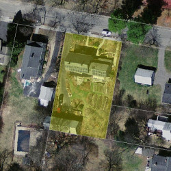 91 Cornell St, Newton MA  02462-1320 aerial view