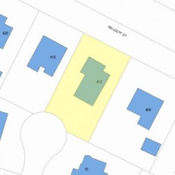 412 Wolcott St, Newton MA  02466-1514 plot plan