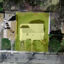 71 Parker Ave, Newton MA 02459-2635 aerial view