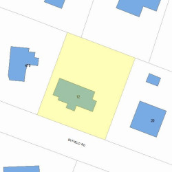 12 Byfield Rd, Newton MA 02468-1234 plot plan