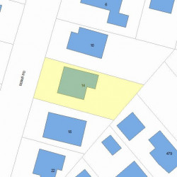 14 Bemis Rd, Newton MA 02460-1205 plot plan