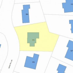 172 Kirkstall Rd, Newton MA 02460-2441 plot plan