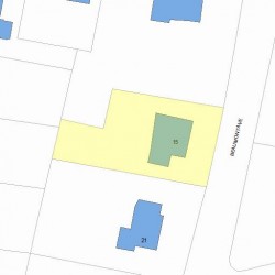 15 Beaumont Ave, Newton MA 02460-2313 plot plan