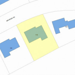 119 Brandeis Rd, Newton MA 02459-2707 plot plan