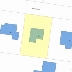 18 Fredana Rd, Newton MA  02468-1104 plot plan