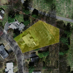 146 Paulson Rd, Newton MA 02468-1230 aerial view