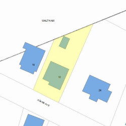18 Adams Ave, Newton MA 02465-1003 plot plan