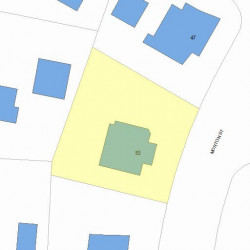 53 Morton St, Newton MA  02459-1027 plot plan