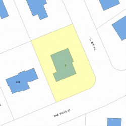 8 Lovett Rd, Newton MA  02459-3105 plot plan