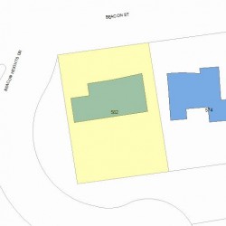 582 Beacon St, Newton MA  02459-2024 plot plan