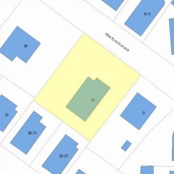 14 Newtonville Ave, Newton MA 02458-1939 plot plan
