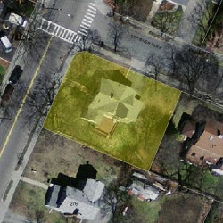 268 Lexington St, Newton MA  02466-1210 aerial view