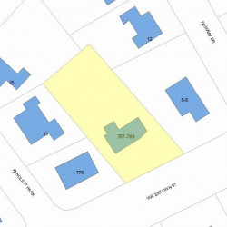 767 Watertown St, Newton MA  02465-2143 plot plan