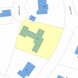 155 Hobart Rd, Newton MA 02459-1353 plot plan