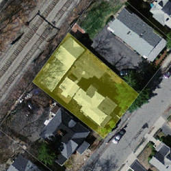 93 Floral St, Newton MA  02461-1543 aerial view