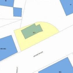 953 Watertown St, Newton MA  02465-2125 plot plan