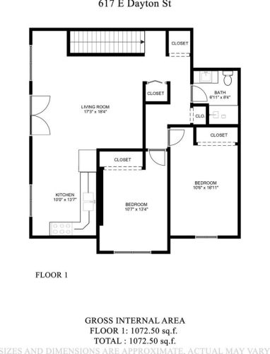 617 Dayton St, Madison WI  53703-4608 exterior