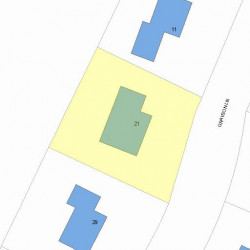 21 Grayson Ln, Newton MA 02462-1020 plot plan