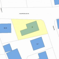 26 Auburndale Ave, Newton MA 02465-1404 plot plan