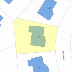 33 Deborah Rd, Newton MA 02459-2837 plot plan
