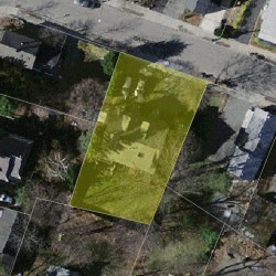 88 Gardner St, Newton MA  02458-1405 aerial view